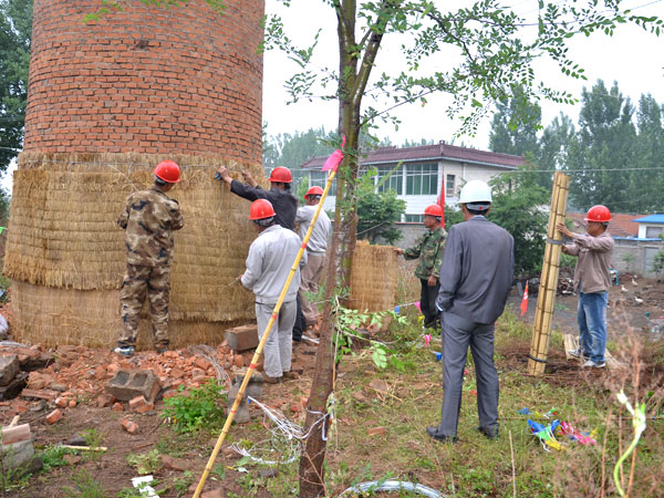 汶源(50米)煙囪爆破工程